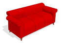 sh_Sofa 3 Lugares Multicor Parametrico Vermelho